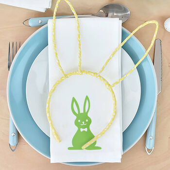Easter Bunny Rabbit Silhouette Napkin, 2 of 7