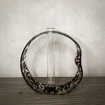 Contemporary Patterned Circular Recycled Glass Vase, 4 of 8