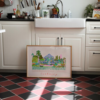 Cambridge University Botanic Garden Art Print Glasshouse Poster, 3 of 4