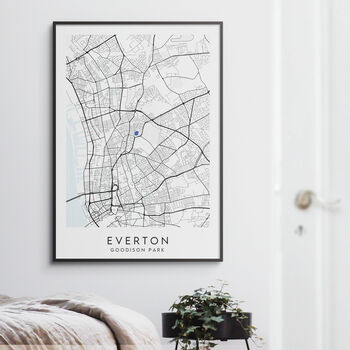 Everton Poster Goodison Park Football Stadium Map Print, 3 of 4