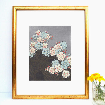 Japanese Art Prints Of Flowers And Leaves, 4 of 12