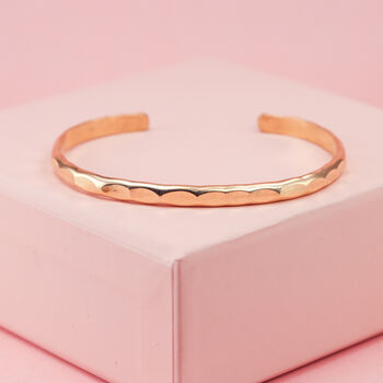 Wide Hammered Cuff In Gold Fill, 3 of 6