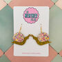 Gold Snail Glitter Resin Earrings, thumbnail 1 of 5