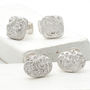 Solid Sterling Silver Baroque Cufflinks, thumbnail 3 of 4