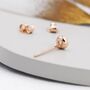 Sterling Silver Tiny Birthstone Dot Stud Earrings, thumbnail 7 of 12