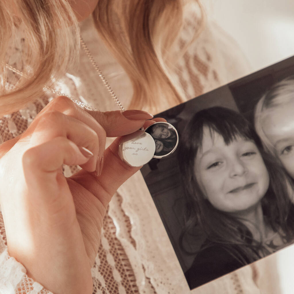 Personalised Sterling Silver Engraved Photo Locket, 1 of 5