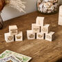 Personalised Baby Girl Engraved Wooden Blocks, thumbnail 1 of 4