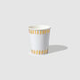 White And Gold Brushstroke Paper Cups X 10, thumbnail 2 of 3