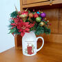 Robin And Wellies Christmas Flower Vase, thumbnail 3 of 6