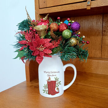 Robin And Wellies Christmas Flower Vase, 3 of 6