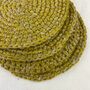 Fair Trade Crochet Coasters Banana Allo 13cm 4pc Set, thumbnail 11 of 12