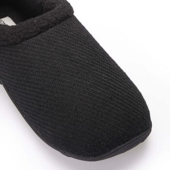 Ant Black Weave Mens Slippers/Indoor Shoes, 8 of 8
