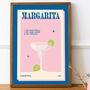 Retro Margarita Cocktail Print, thumbnail 1 of 5