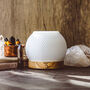 Frosted Swirl Glass And Bamboo Aroma Diffuser – 400ml, thumbnail 3 of 3