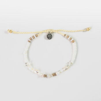 'Love Is Here' Natural Stone, Pearl And Shell Anklet, 4 of 9