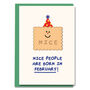 February Birthday Card Cute Nice Biscuit, thumbnail 1 of 2