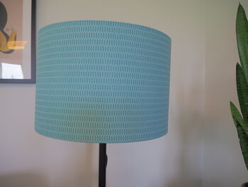 Honeycomb Pattern Lampshade In Cornflower Blue, 3 of 5