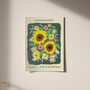 Sunflower Floral Print For Joy And Happiness, thumbnail 2 of 7