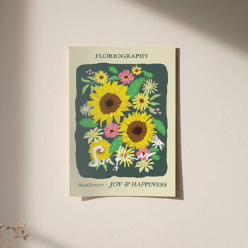 Sunflower Floral Print For Joy And Happiness, 2 of 7