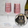 Pair Of Engagement Proposal Glass Champagne Flutes, thumbnail 1 of 7