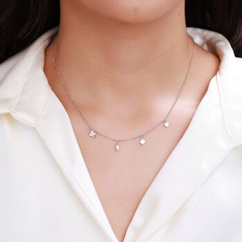 Sterling Silver Playing Card Suits Necklace, 2 of 11