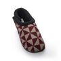 Ronnie Burgundy Geometric Pattern Mens Slippers Indoor/Garden Shoes, thumbnail 7 of 10