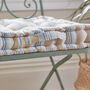 Oxford Stripe Square Seat Pads, thumbnail 4 of 4