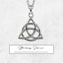 Celtic Triquetra Necklace In Sterling Silver, thumbnail 2 of 8