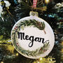 Personalised Hand Painted Wreath Christmas Tree Bauble, thumbnail 1 of 2