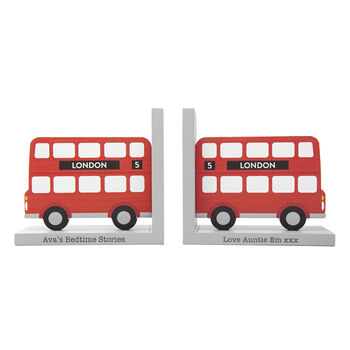 Personalised Kids London Bus Bookends, 9 of 9