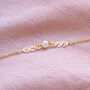 Delicate Leaf Outline Pearl Bracelet, thumbnail 3 of 9