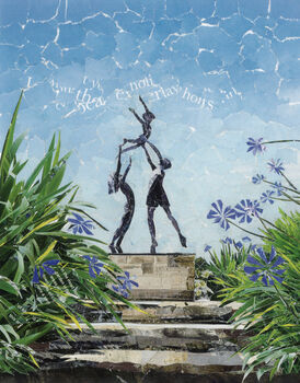 Tresco Gardens, Scilly Isles Collage Art Print Card, 3 of 5