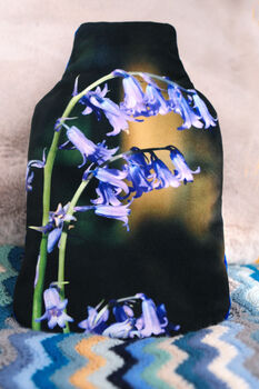 Bluebell Velvet Hot Water Bottle Luxury Spring Mother's Day Gift, 3 of 6