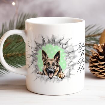 Personalised Christmas German Shepherd Break Through, 8 of 10