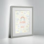 Personalised On The Day You Were Born Rainbow Framed Print, thumbnail 9 of 10