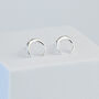 Sterling Silver Crescent Moon Stud Earrings, thumbnail 1 of 5