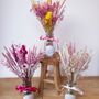 Pink Dried Flowers With Vase Christmas Gift For Friend, thumbnail 6 of 7