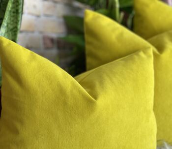 Sunshine Yellow Velvet Cushion, 6 of 12