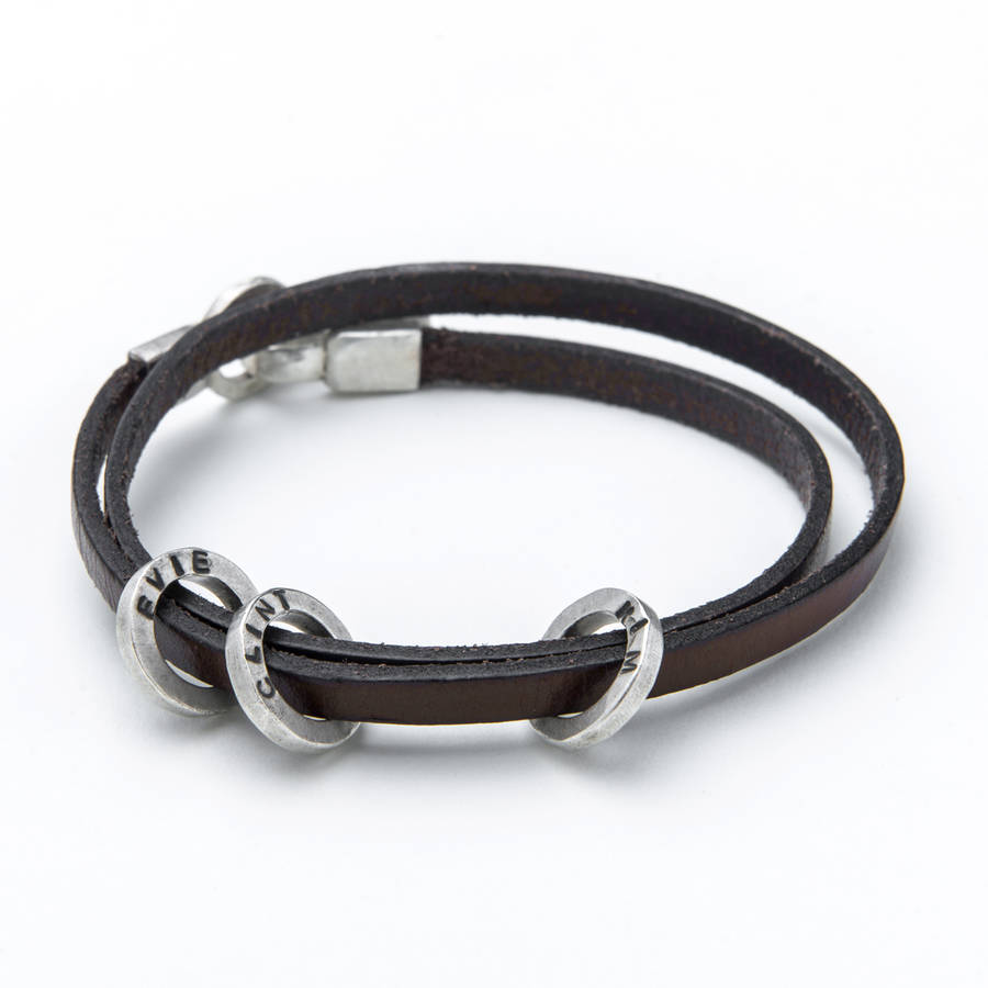 Mens Charm Bracelet Best Bracelets Rugged Leather Mens Charm Bracelet By Kimberley Selwood
