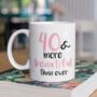 40th Birthday Gift Mug With Personalised Back, thumbnail 1 of 3