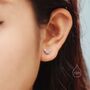 Sterling Silver Tiny Butterfly Stud Earrings, thumbnail 6 of 11