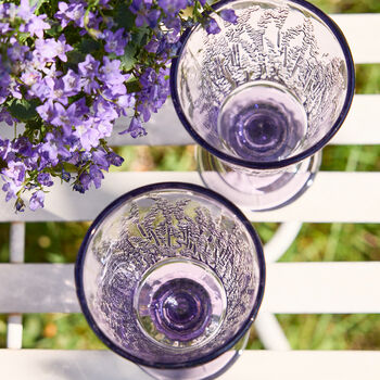 Set Of Four Heather Wine Goblets, 5 of 9