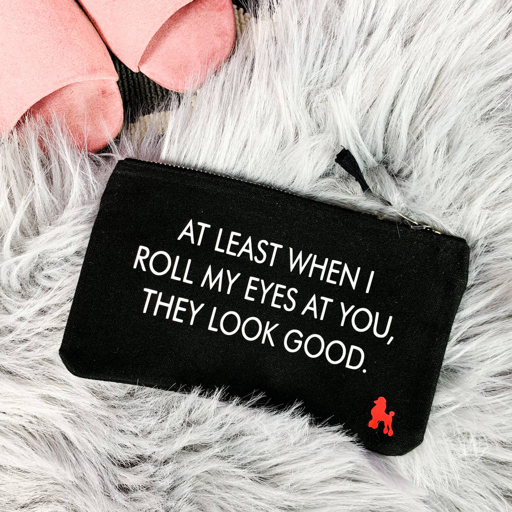 'Eye Roll' Make Up Bag By Rock On Ruby | notonthehighstreet.com