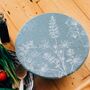 Large Reusable Linen Bowl Cover With Garden Flowers, thumbnail 1 of 6