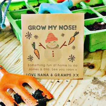 Personalised 'Grow My Nose' Carrot Seed Packet, 2 of 10