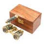 Mother Of Pearl Abalone Opera Glasses With Wooden Box, thumbnail 7 of 8