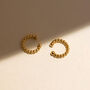 Adjustable Bobble Ear Cuff Earrings, 18ct Gold Plated, thumbnail 1 of 5