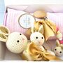 Organic Bunny Toy Baby Gift Set, thumbnail 5 of 7