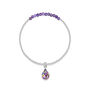 Sterling Silver Flower And Gemstone Stretch Bead Bracelet, thumbnail 2 of 12