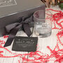 Christmas Holly And Snowflake Tumbler Glass With Chocolate Tree And Coaster Gift Boxed Set, thumbnail 4 of 7